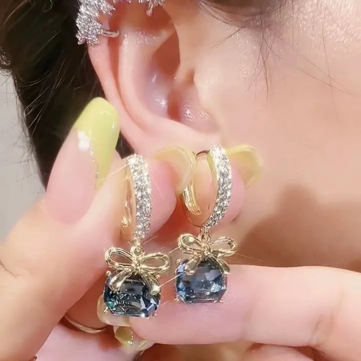 Blue Crystal Earrings