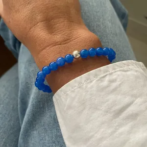 Blue Onyx Bead Bracelet