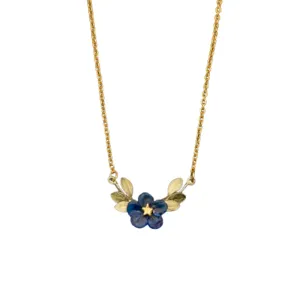 Blue Violet Bar Necklace