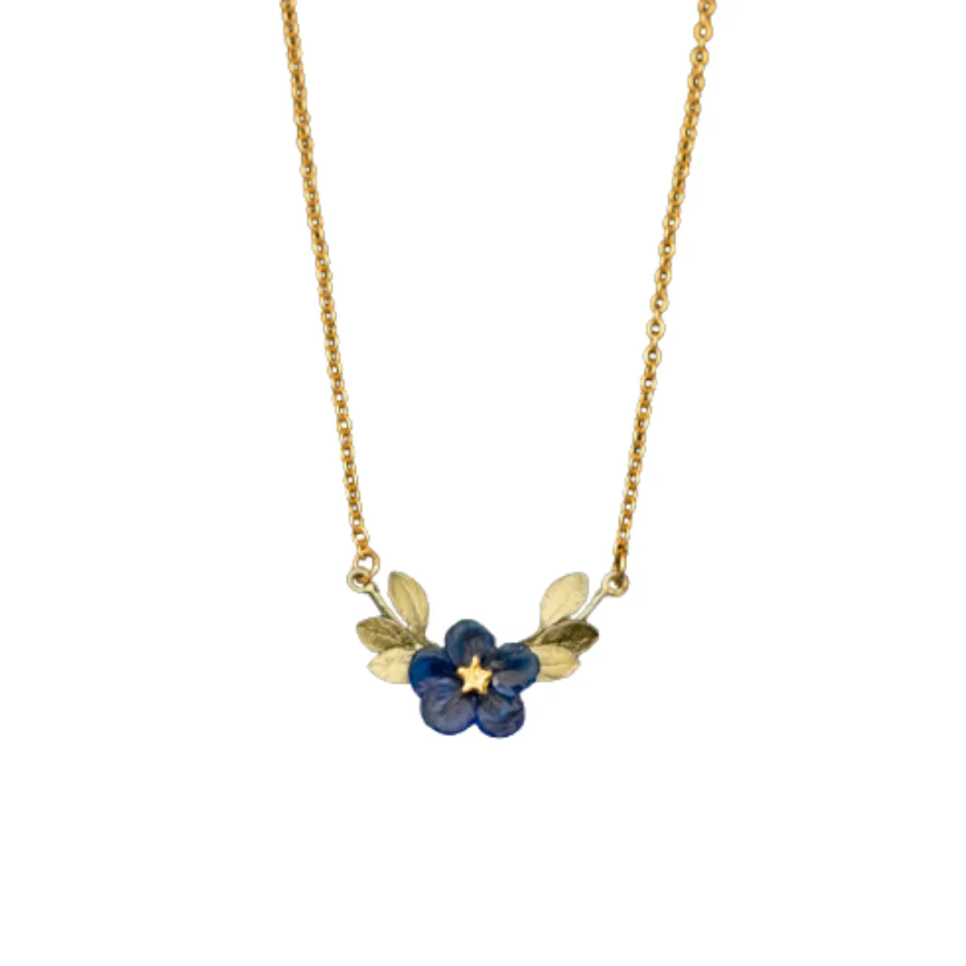 Blue Violet Bar Necklace