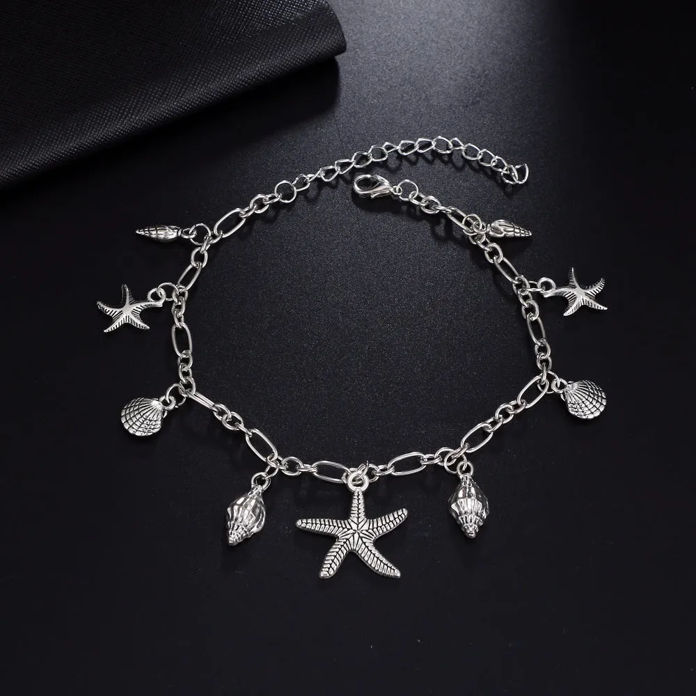 Bohemian Starfish Pendant Anklet