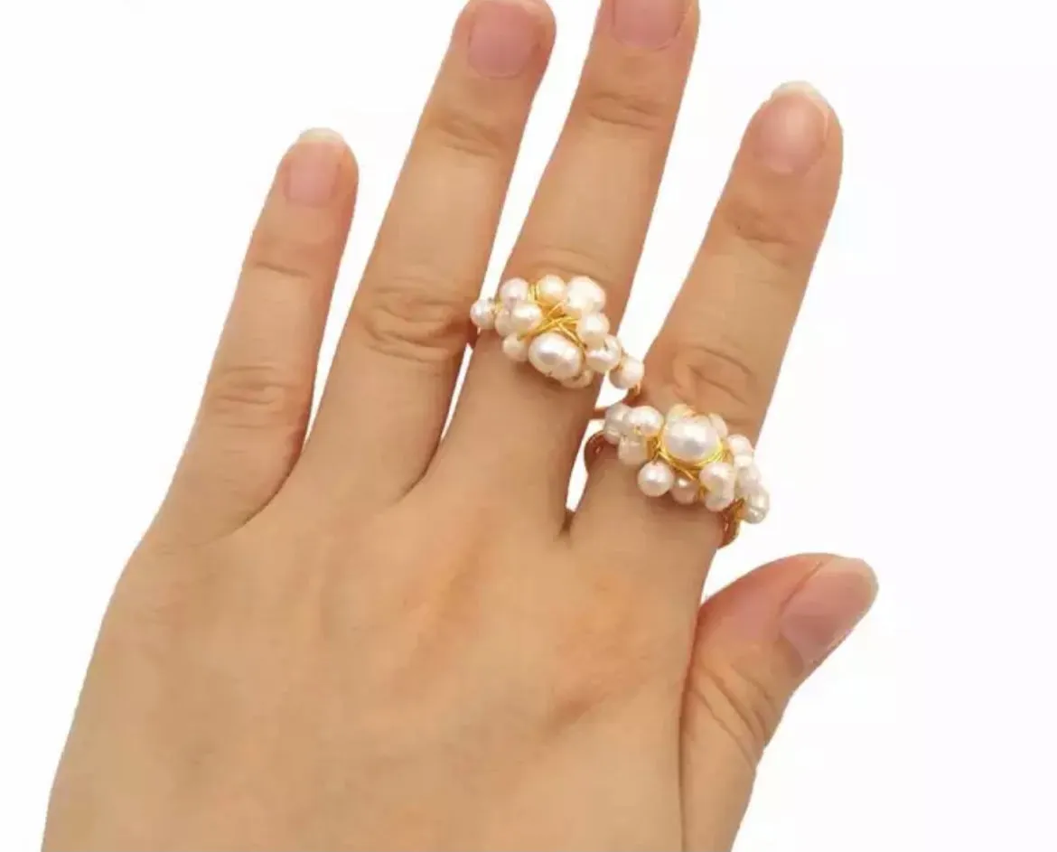 Boho & Mala Freshwater Pearl Ring R1089