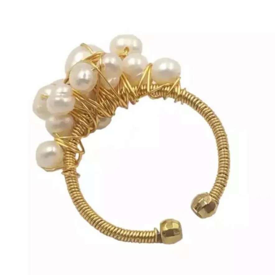 Boho & Mala Freshwater Pearl Ring R1089
