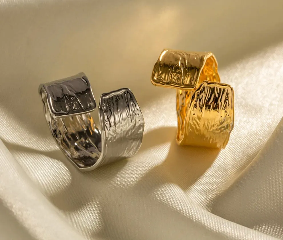 Boho & Mala Gold Plated Stainless Steel Ring (adjustable)