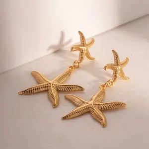 Boho & Mala Stainless Steel Gold Plated Stud Earrings