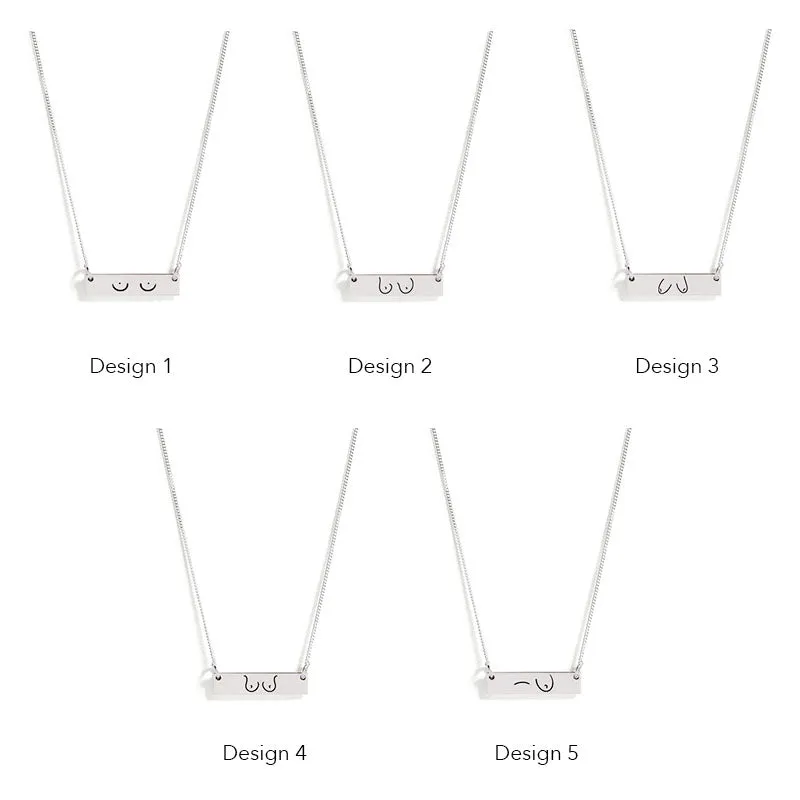 Boobies Horizontal Bar Necklace
