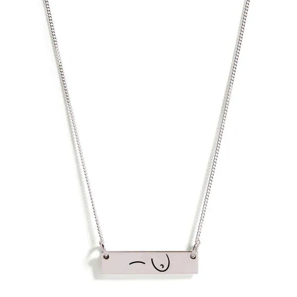 Boobies Horizontal Bar Necklace