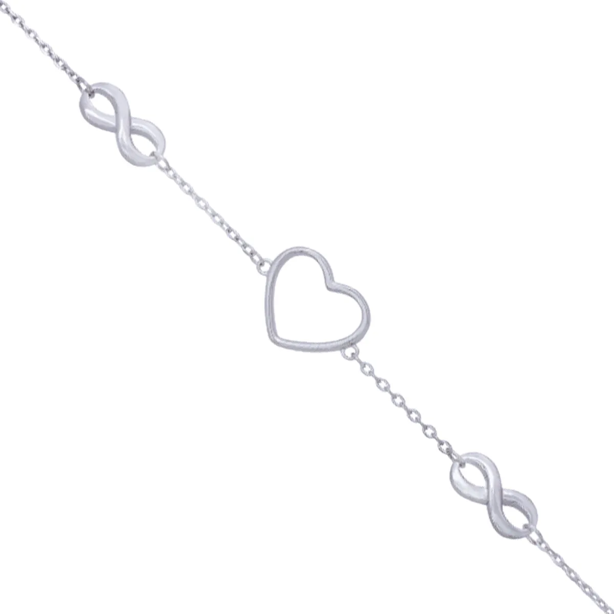 Boundless Heart 925 Rhodium Plated Infinity Love Bracelets