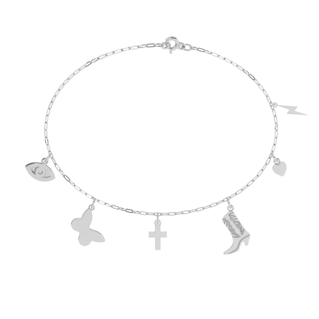 Build Your Own Six Charm Bracelet | Sterling Silver