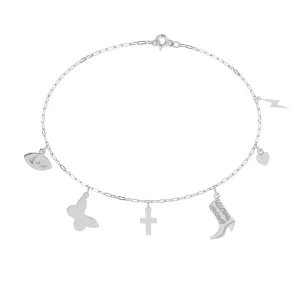 Build Your Own Six Charm Bracelet | Sterling Silver