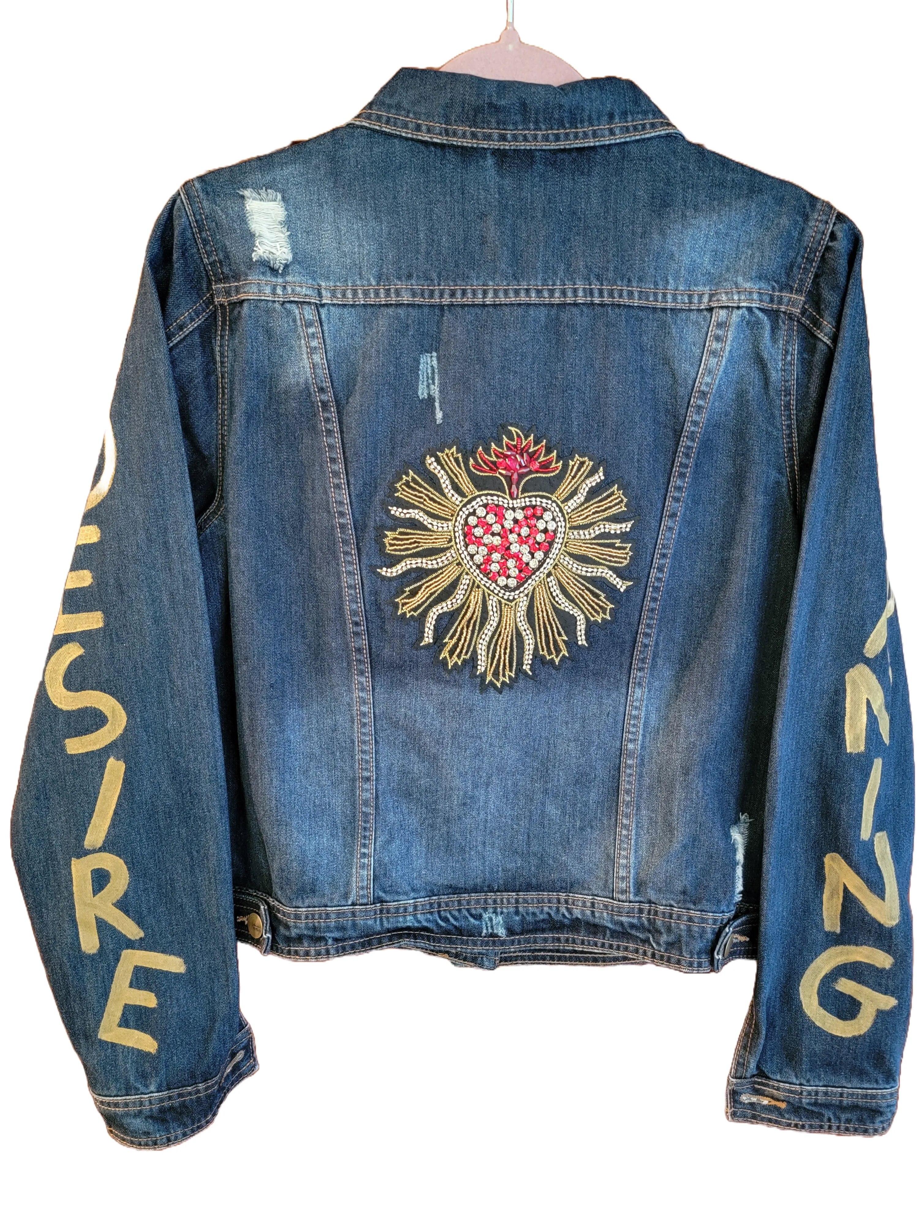 Burning Desire Upcycled Denim Jacket