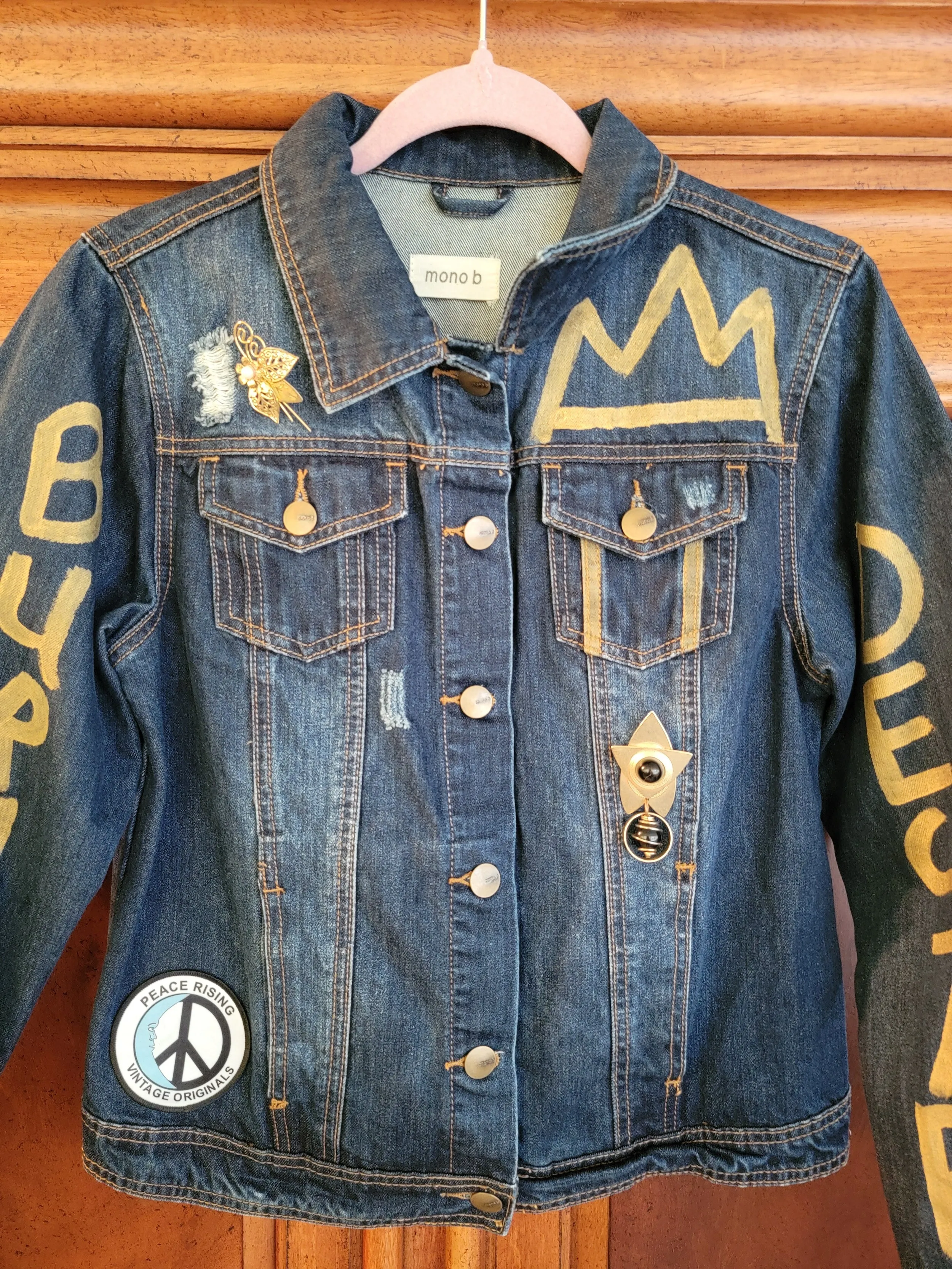 Burning Desire Upcycled Denim Jacket
