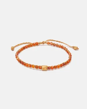 Carnelian From Mozambique Bracelet | Gold