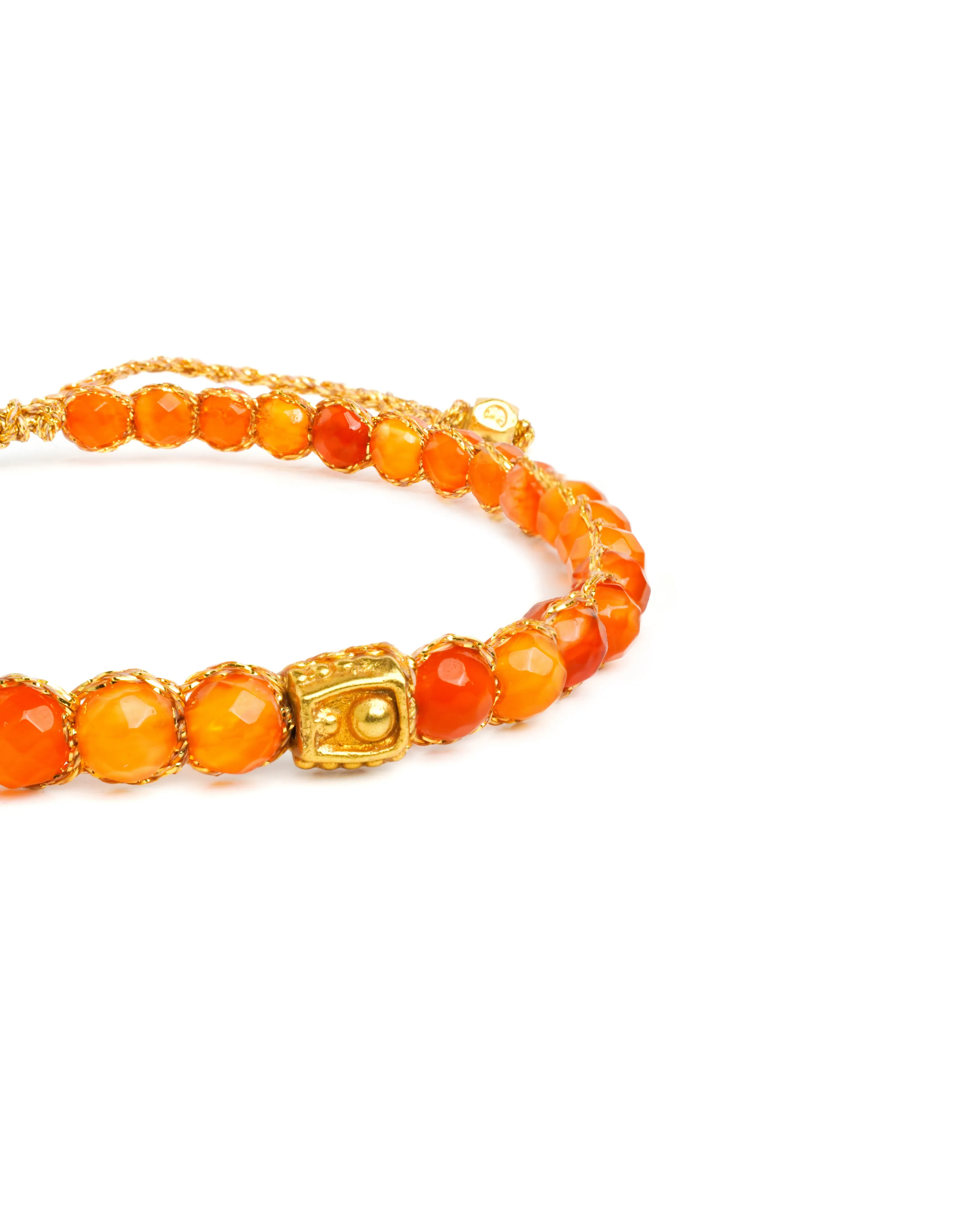 Carnelian From Mozambique Bracelet | Gold