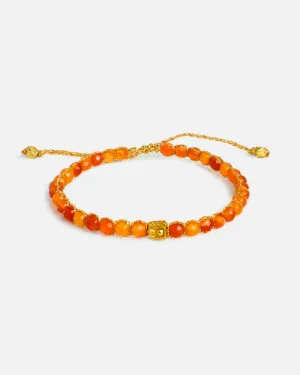 Carnelian From Mozambique Bracelet | Gold