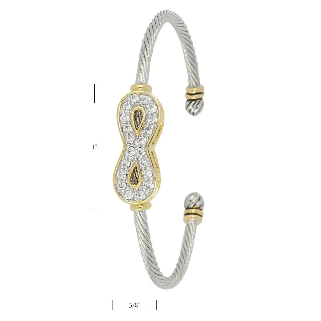 Celebration Petite Pavé - Infinity Wire Cuff Bracelet