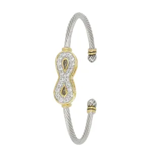 Celebration Petite Pavé Infinity Wire Cuff Bracelet