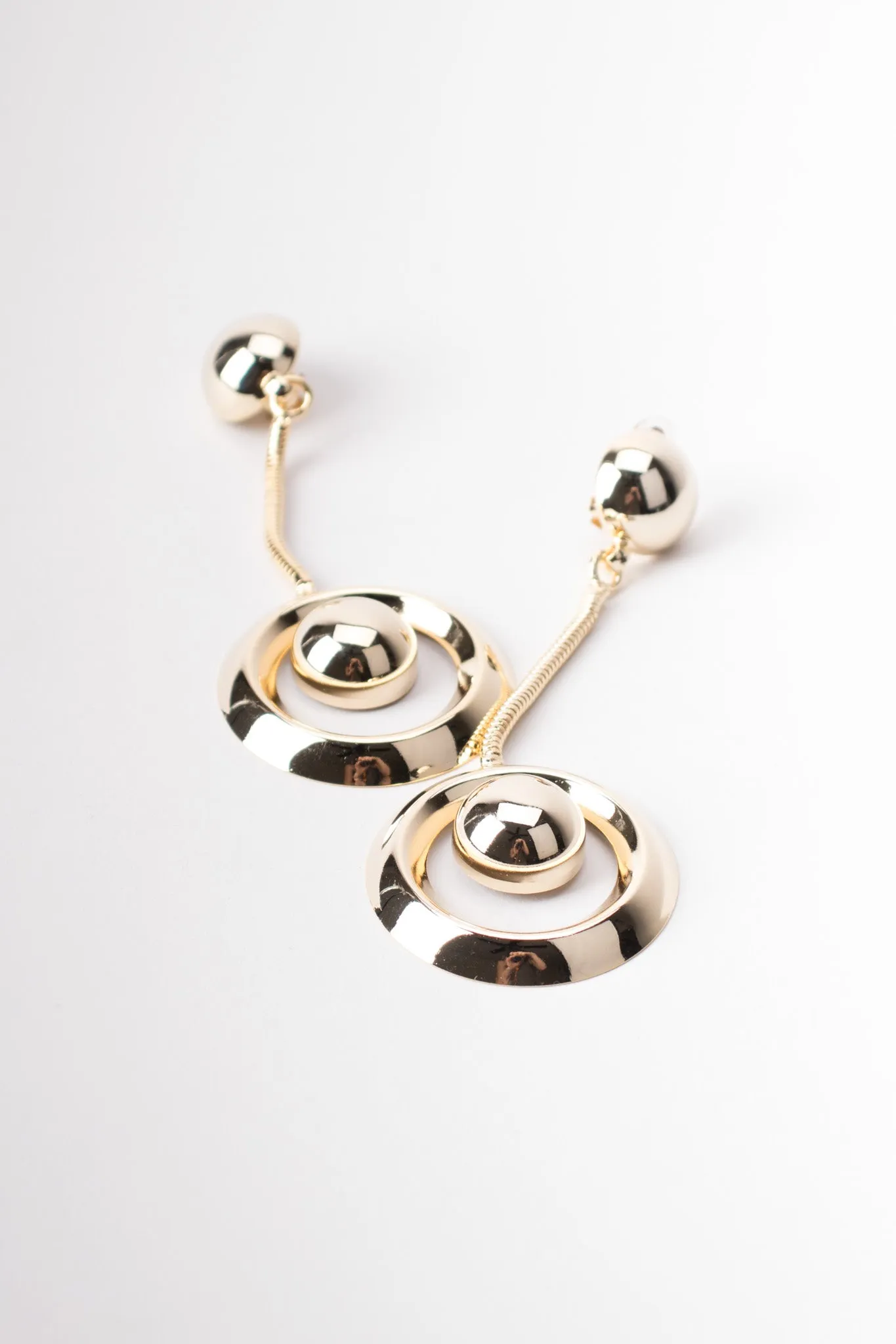 Chain Drop Hoop Earrings