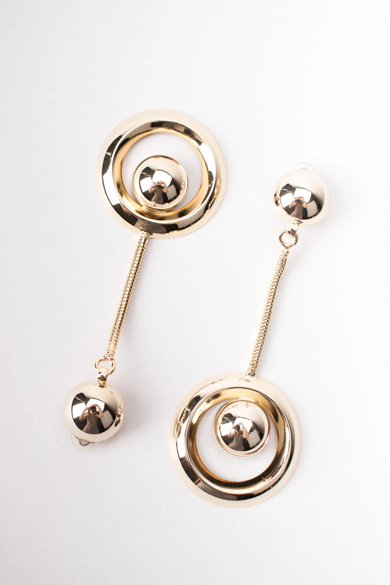 Chain Drop Hoop Earrings