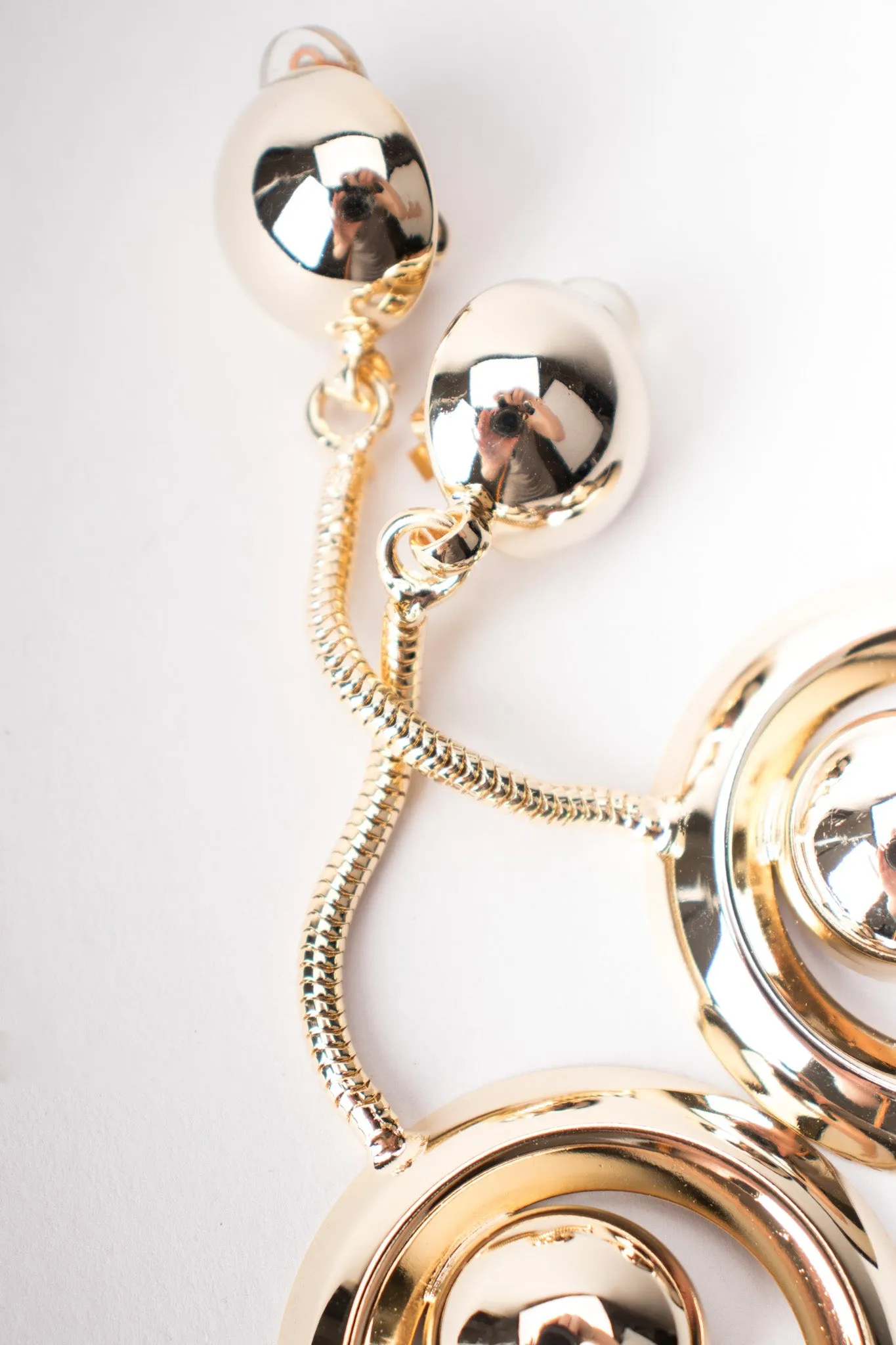 Chain Drop Hoop Earrings