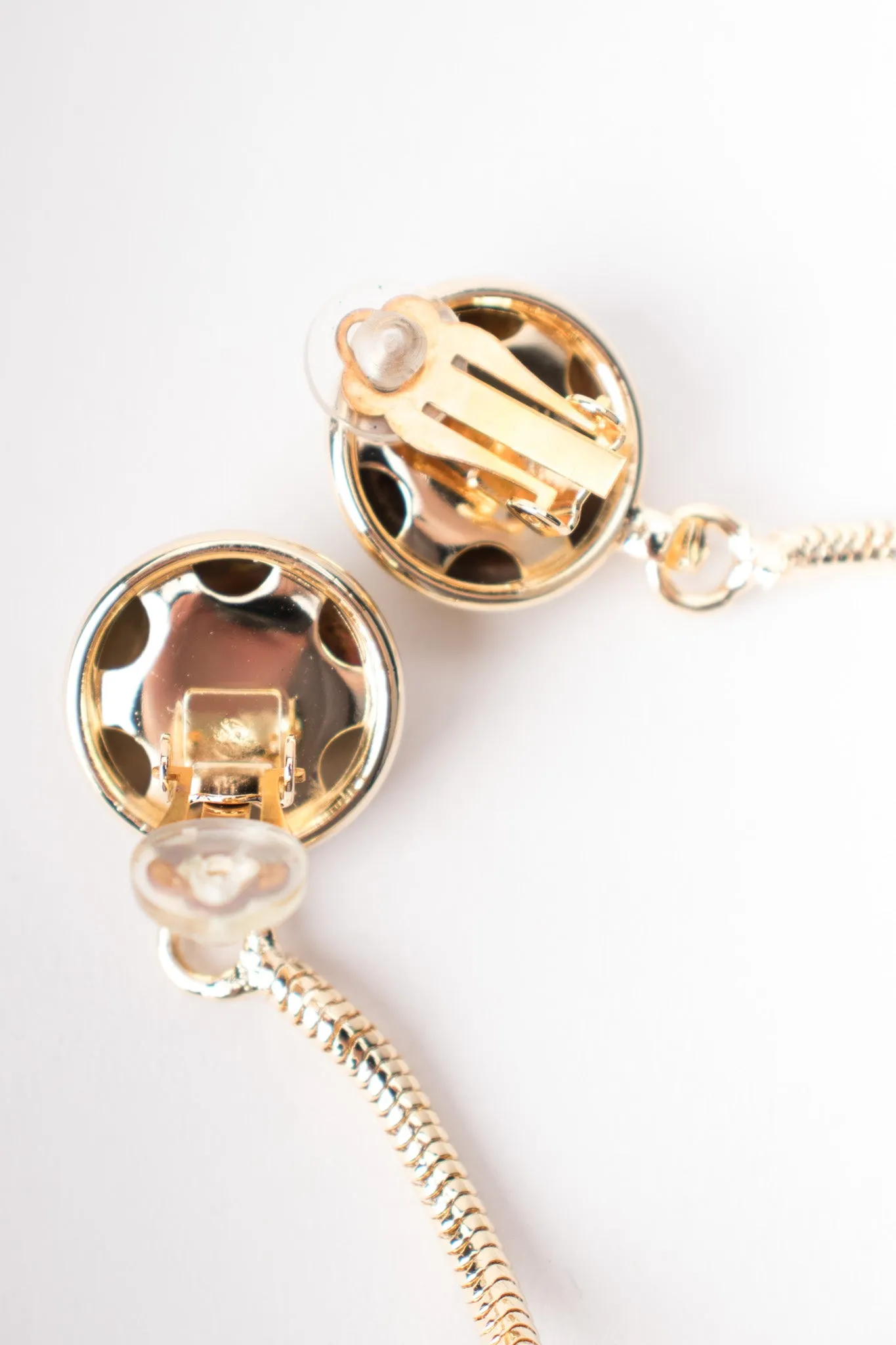 Chain Drop Hoop Earrings