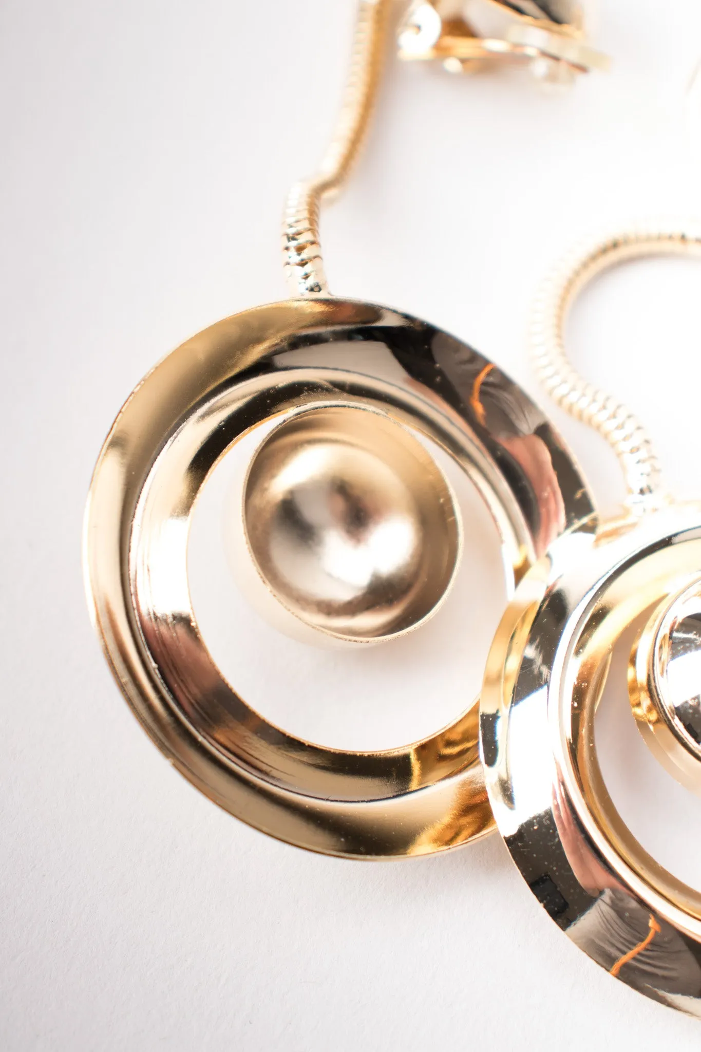 Chain Drop Hoop Earrings