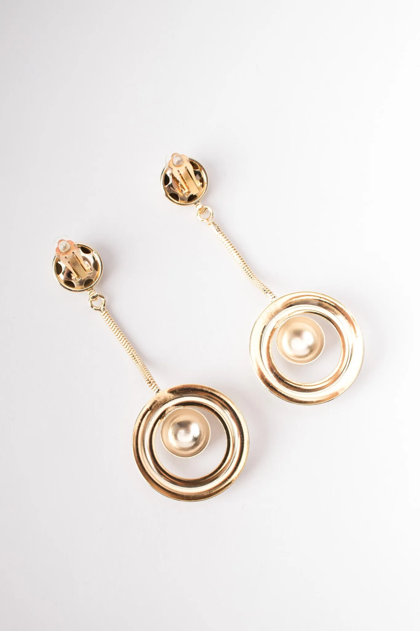 Chain Drop Hoop Earrings