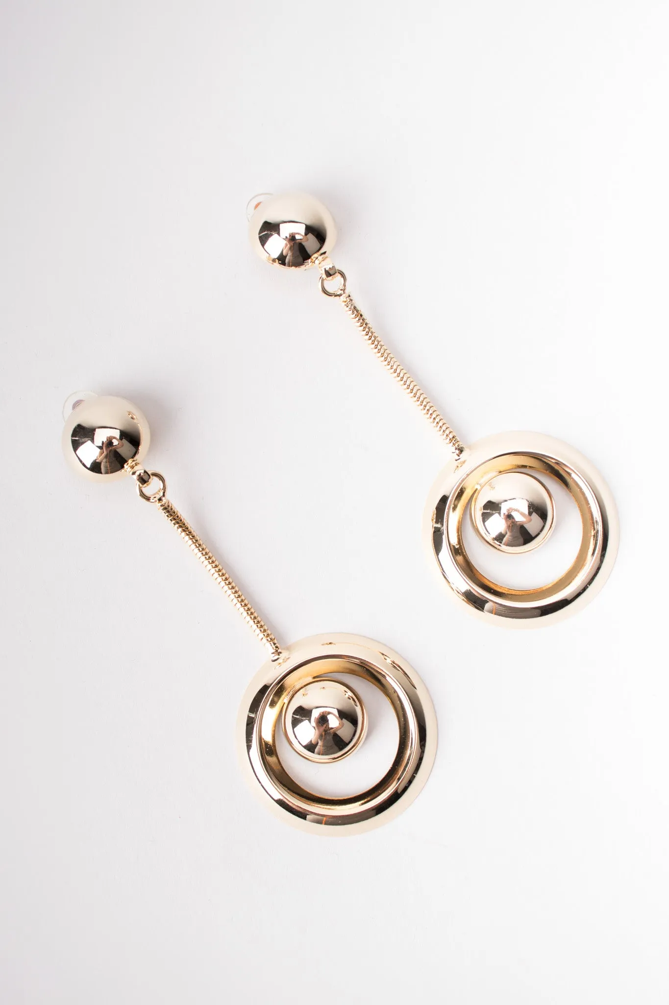 Chain Drop Hoop Earrings