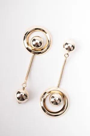 Chain Drop Hoop Earrings