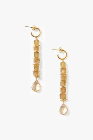 Chan Luu - Apatite Dangling Hoops (Gold)