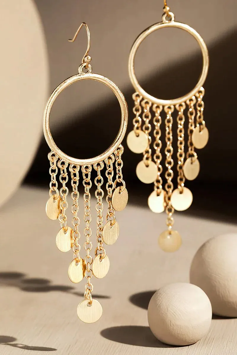 CHARLOTTE CHARM HOOP EARRINGS - 2 COLORS