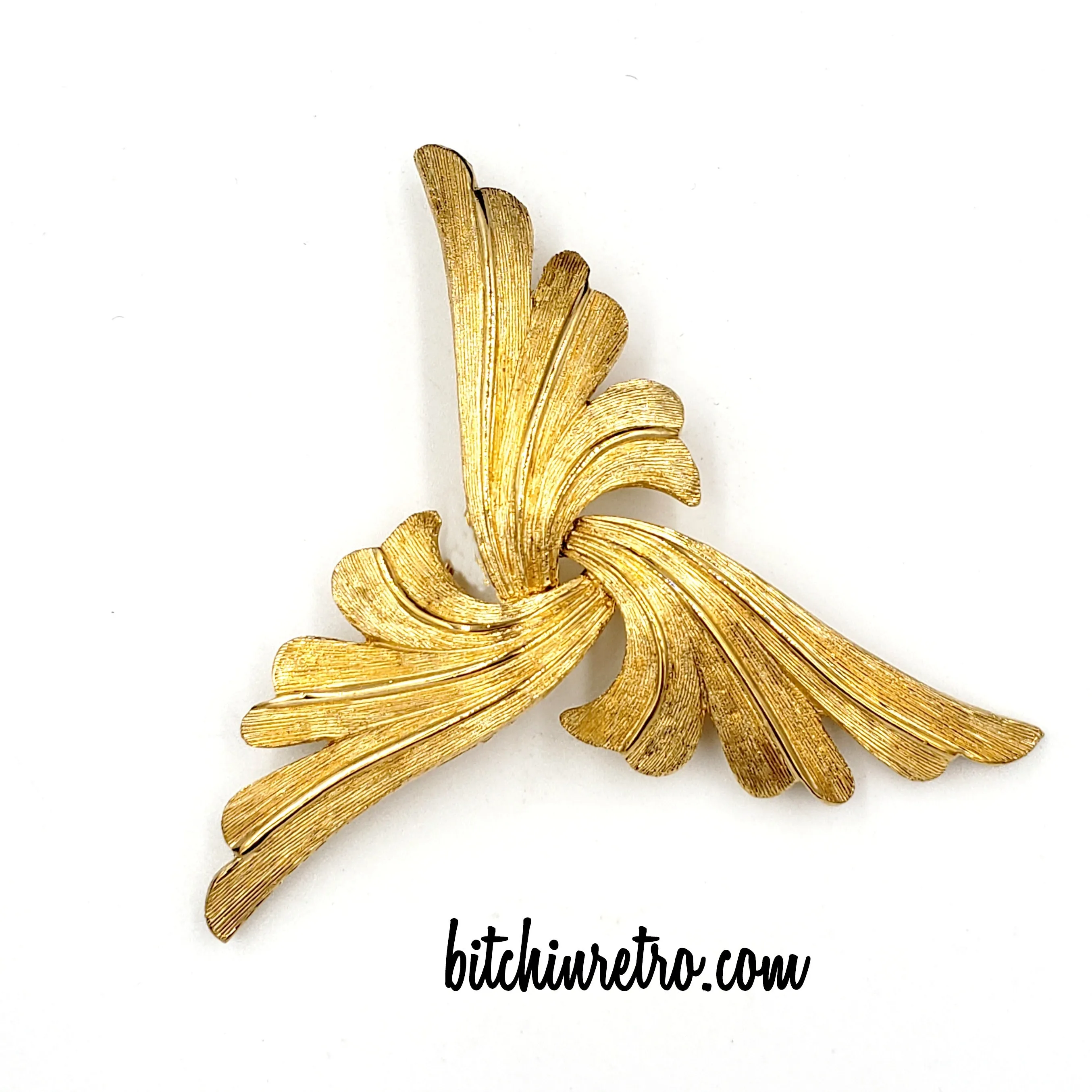 Christian Dior Vintage Brooch in Angel Wing or Pinwheel Design
