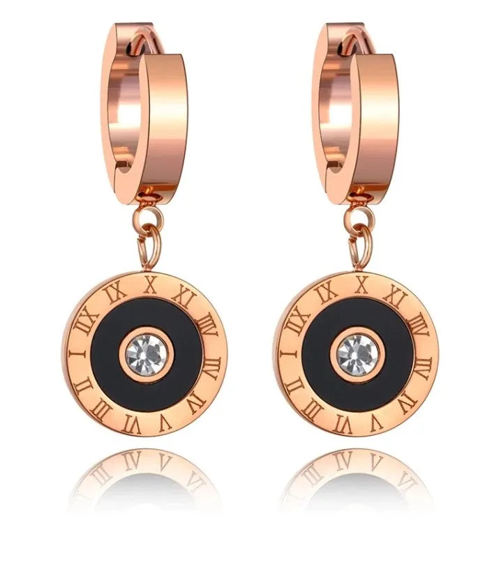 Circle Crystal Drop Earrings – Maestro Hennessy ®