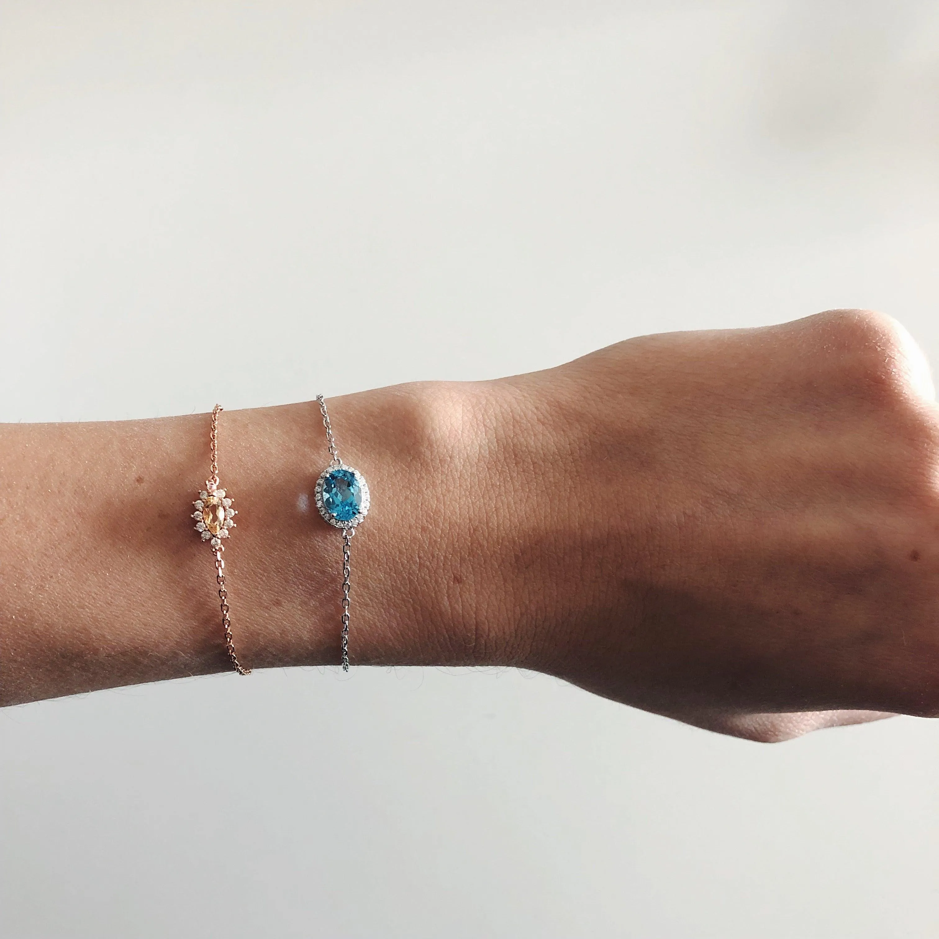 Citrine Bracelet | November Birthstone Bracelet | 18K Rose Gold Vermeil