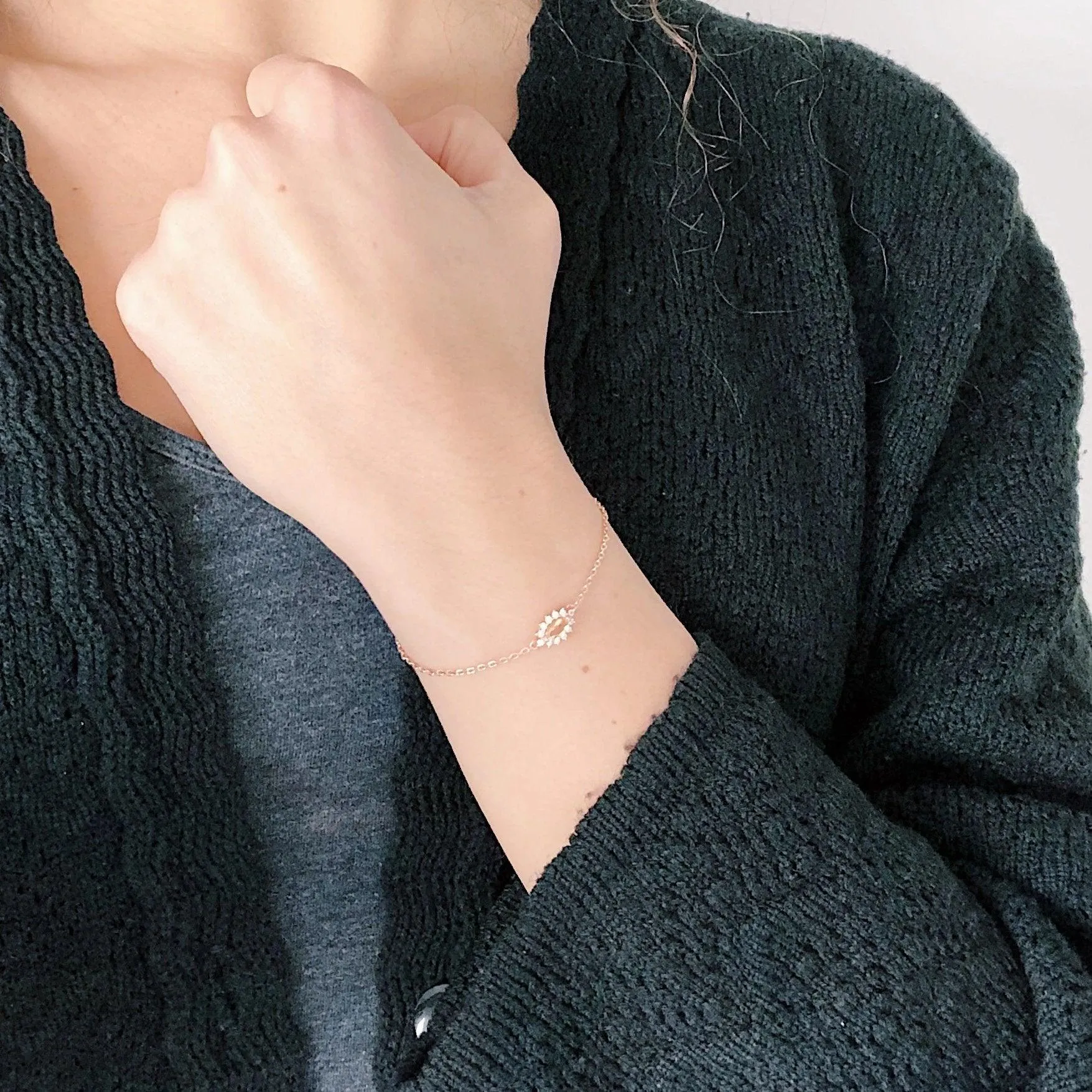 Citrine Bracelet | November Birthstone Bracelet | 18K Rose Gold Vermeil