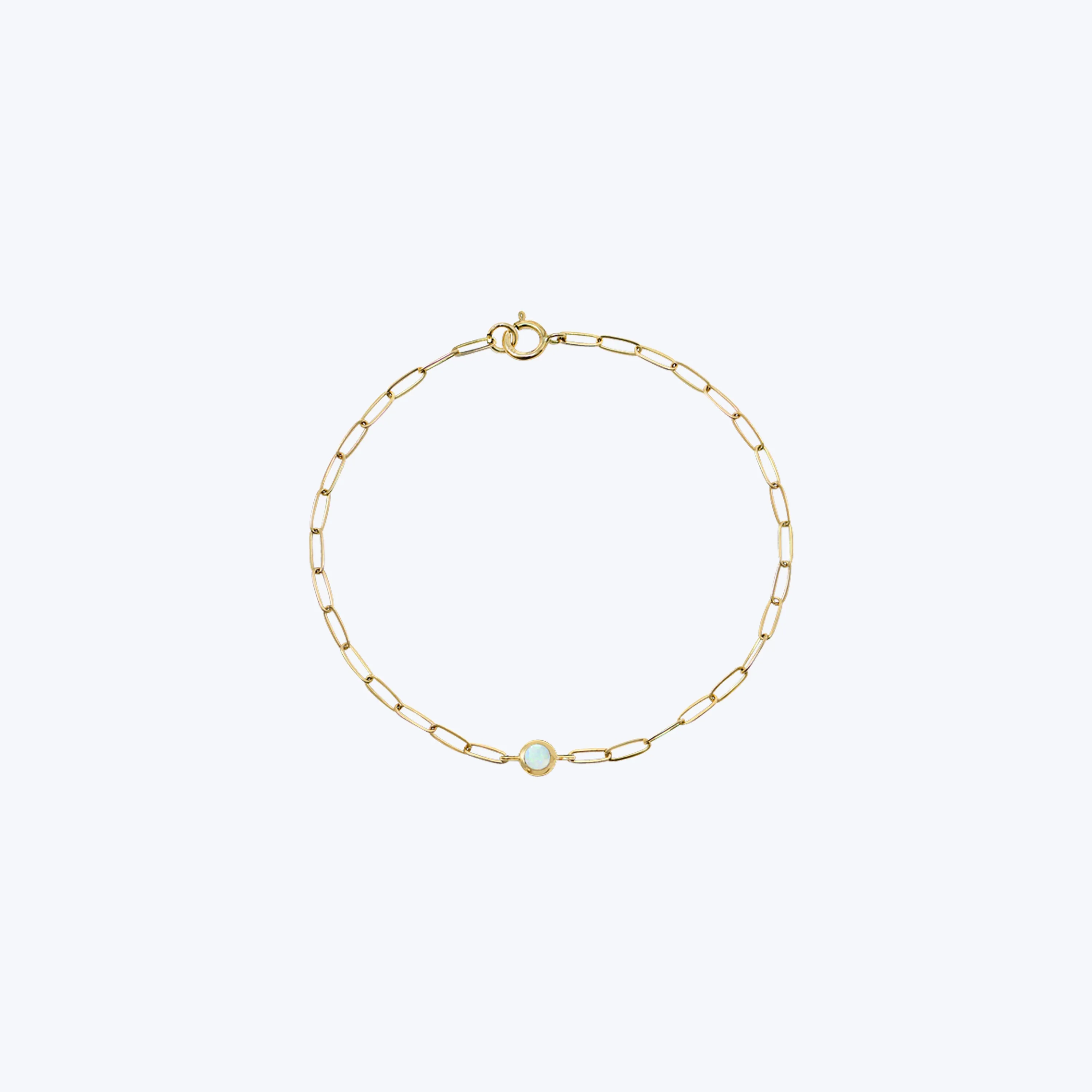 Classique Birthstone Paperclip Bracelet