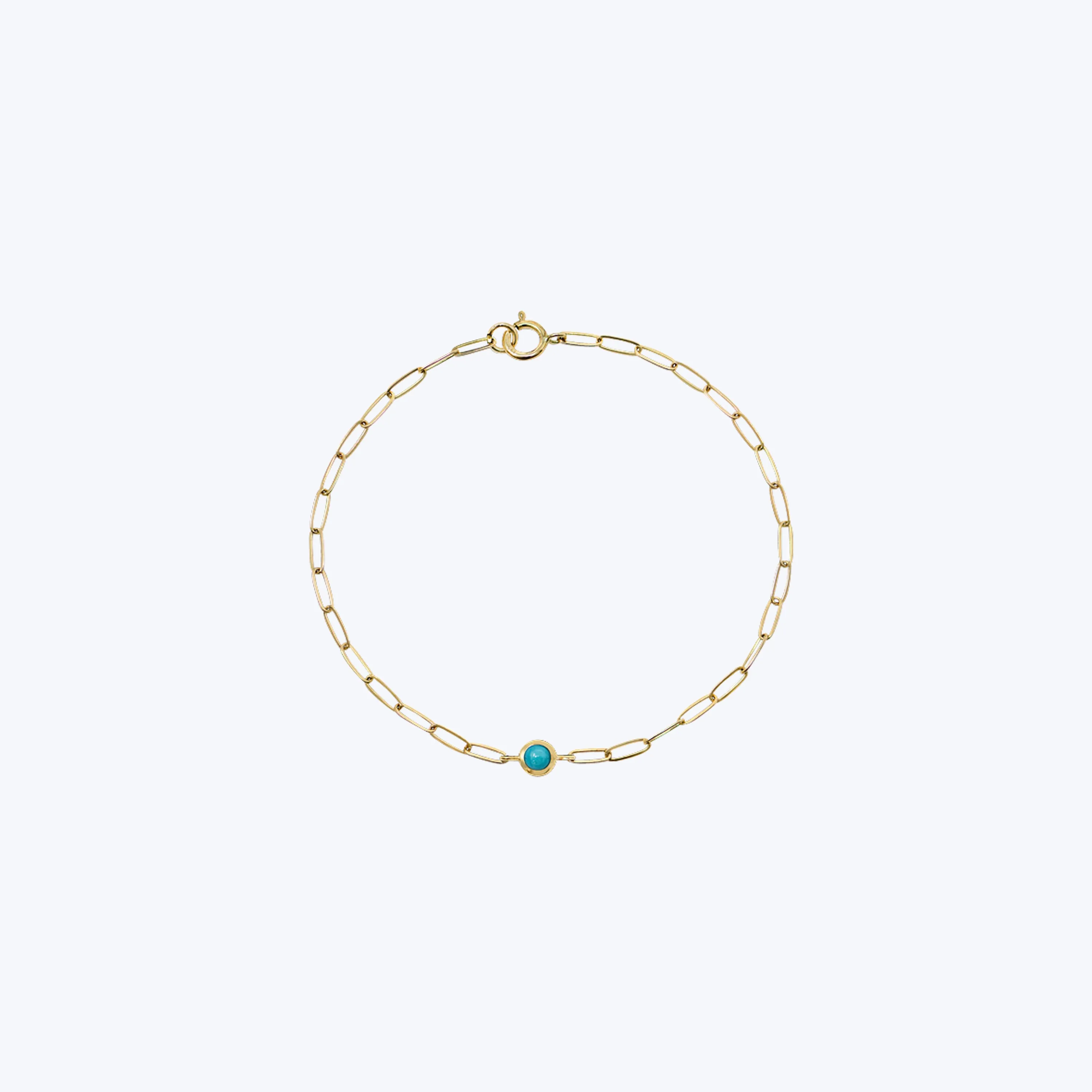 Classique Birthstone Paperclip Bracelet