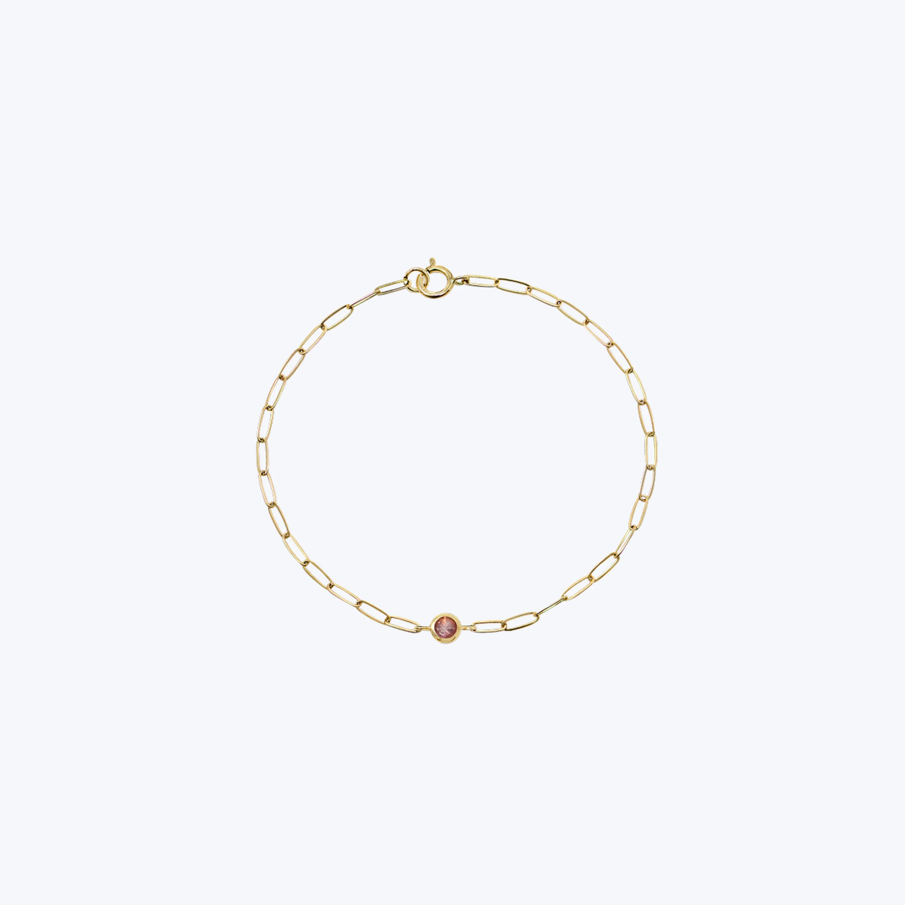 Classique Birthstone Paperclip Bracelet