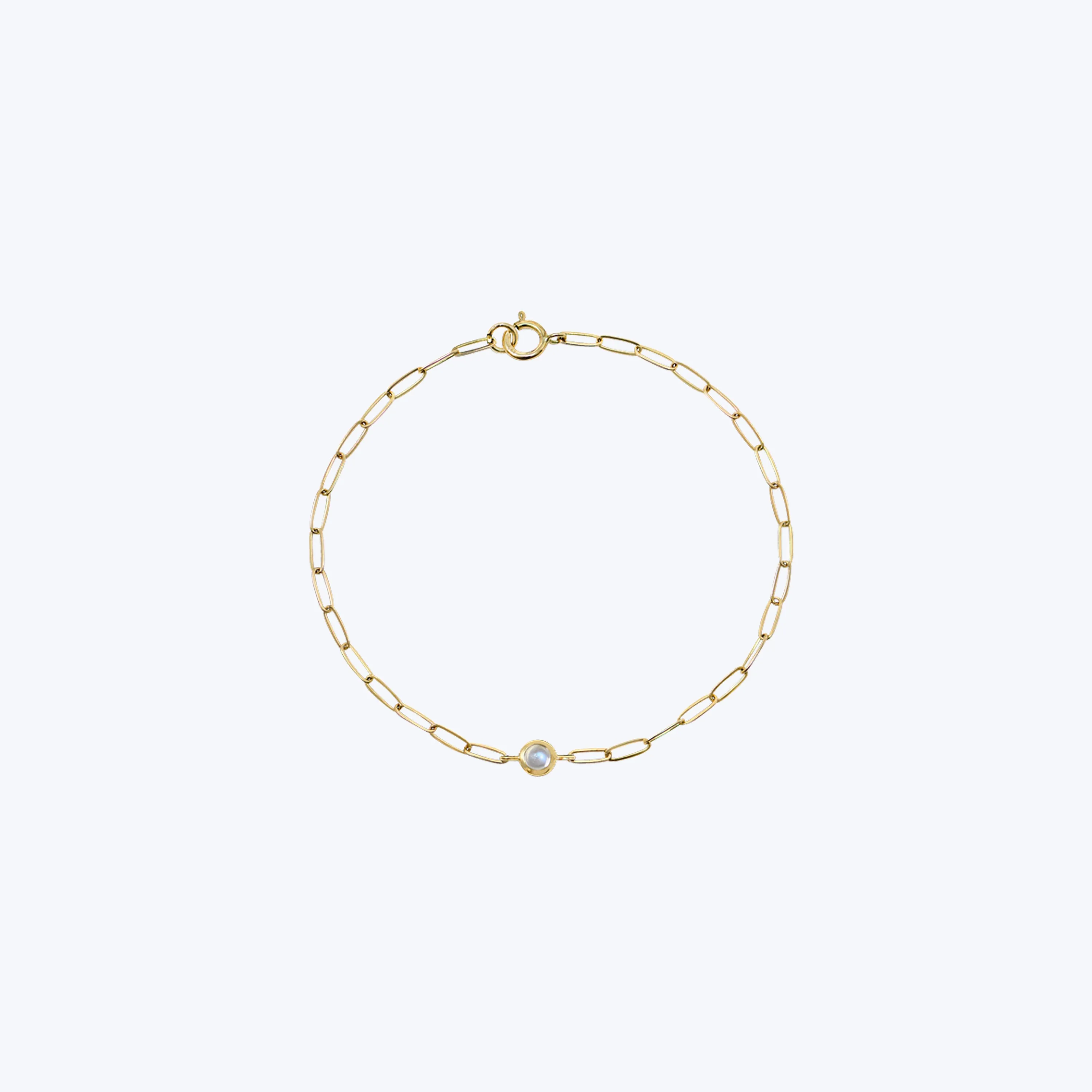 Classique Birthstone Paperclip Bracelet