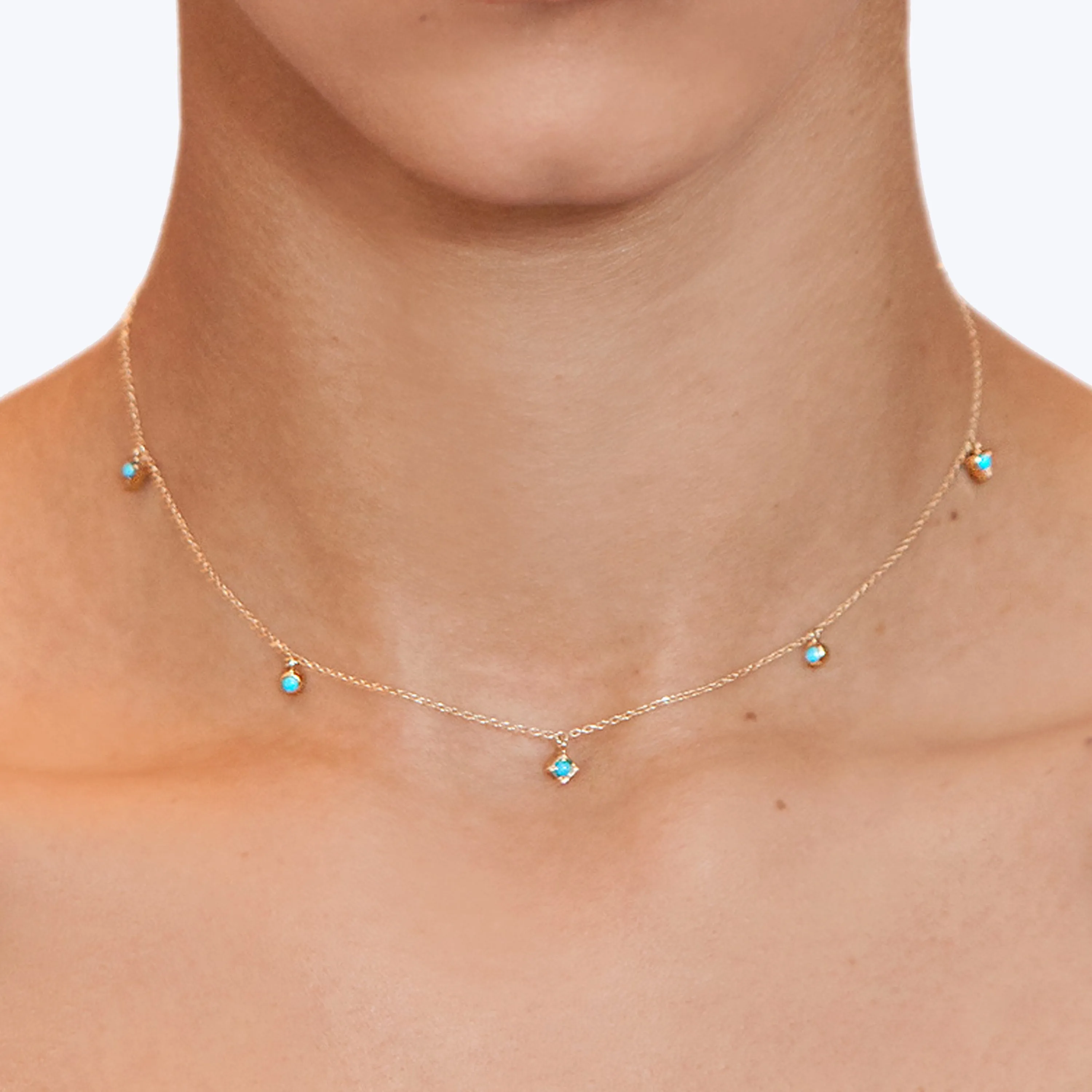 Cleo Erika Floating Geometric Crew Necklace