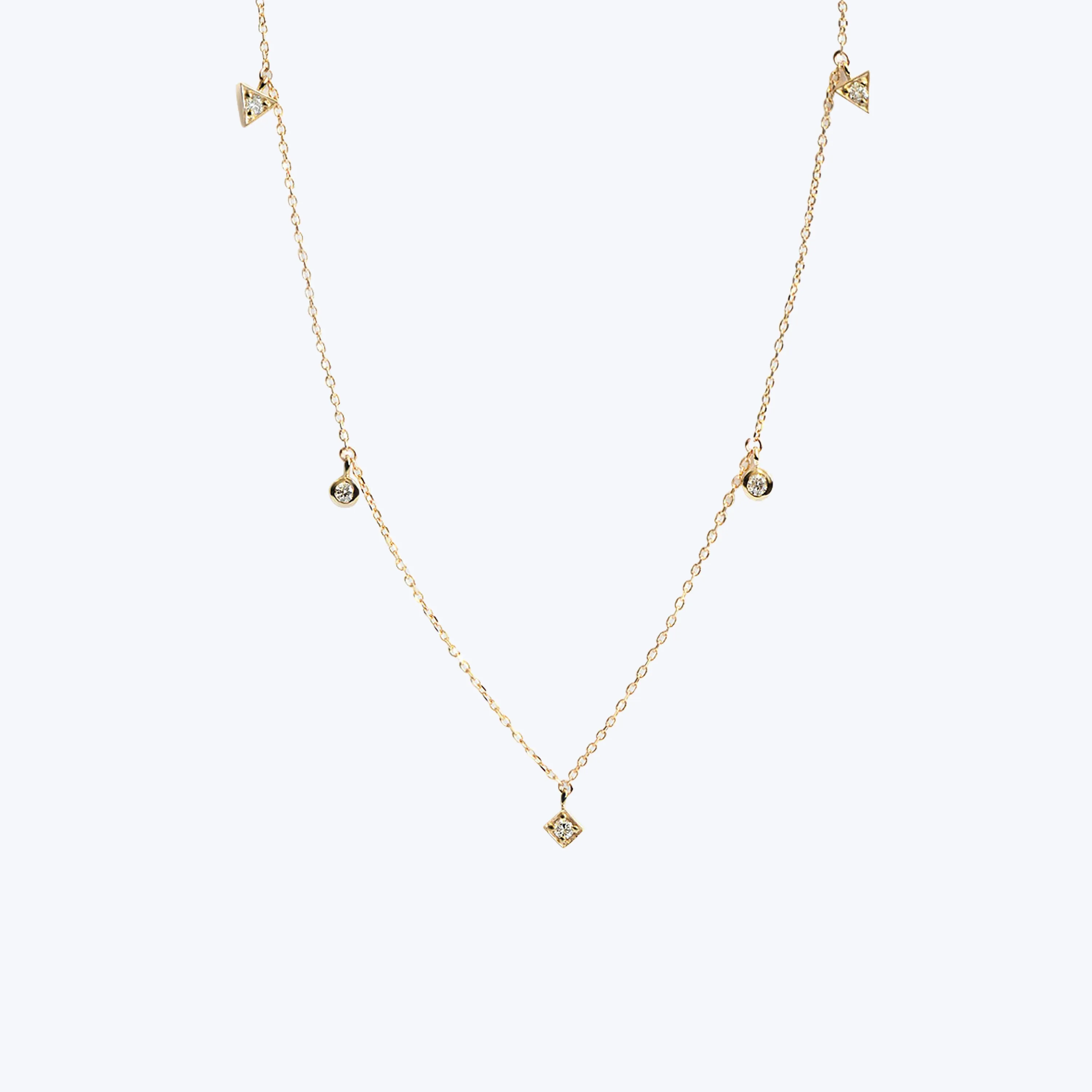 Cleo Erika Floating Geometric Crew Necklace