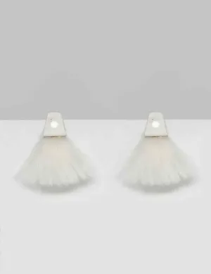 Cloudy Pearl Earrings in Grey