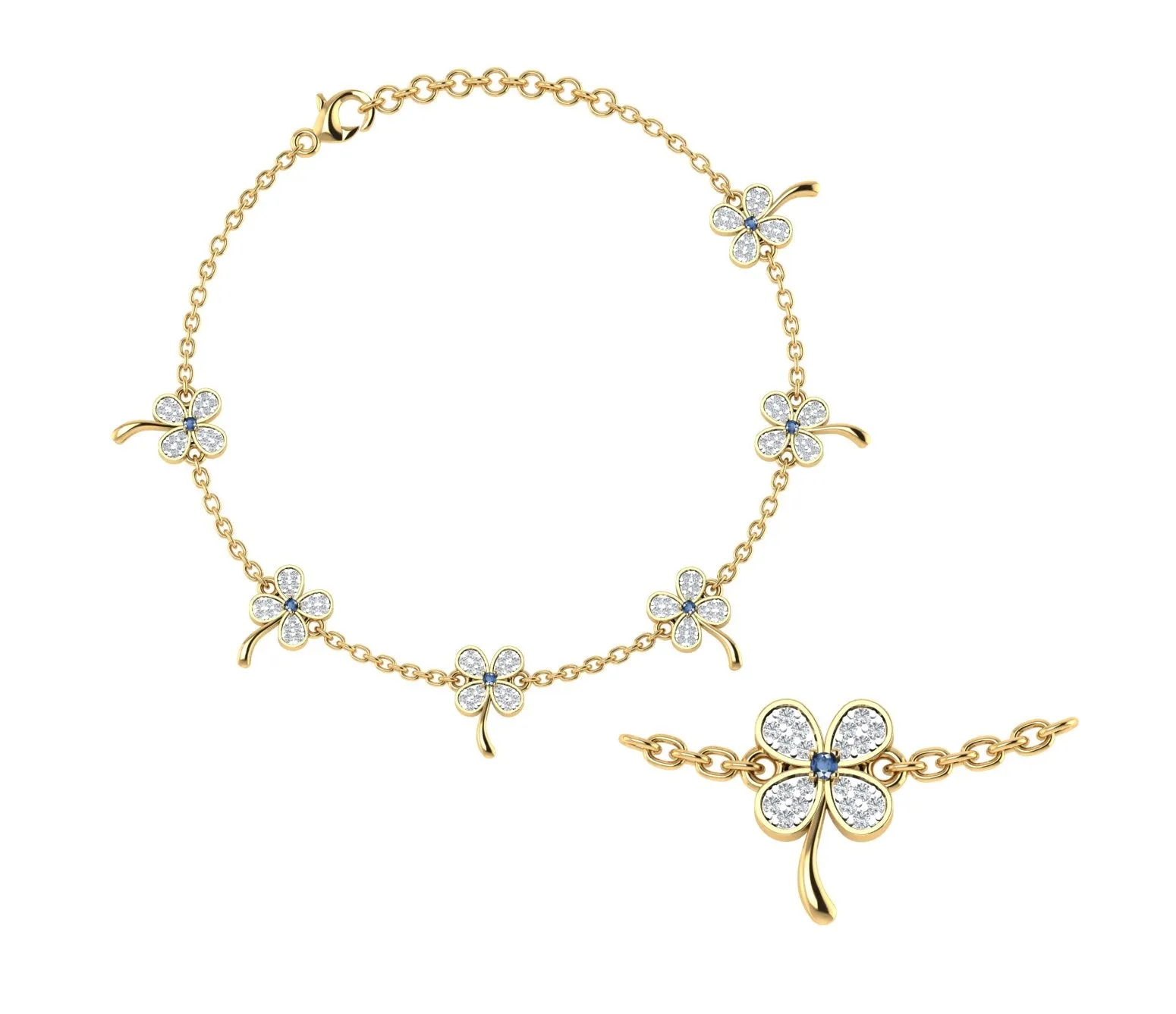 Clove Leaf Sterling Silver Anklet
