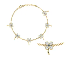 Clove Leaf Sterling Silver Anklet