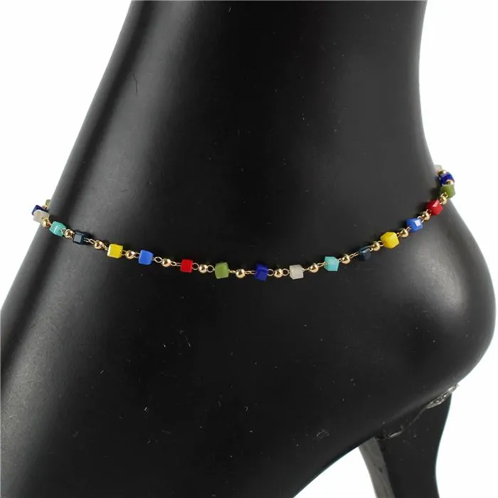 Color Stones Anklet