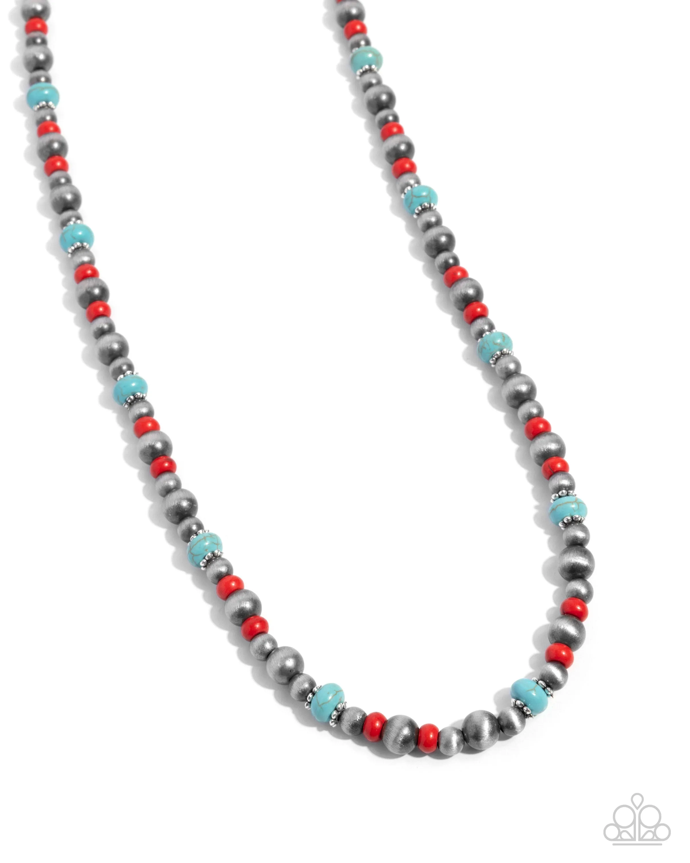 Complete Look - Southwestern Story Necklace & Southwestern Surprise Bracelet - Multi Navajo Pearl Set
