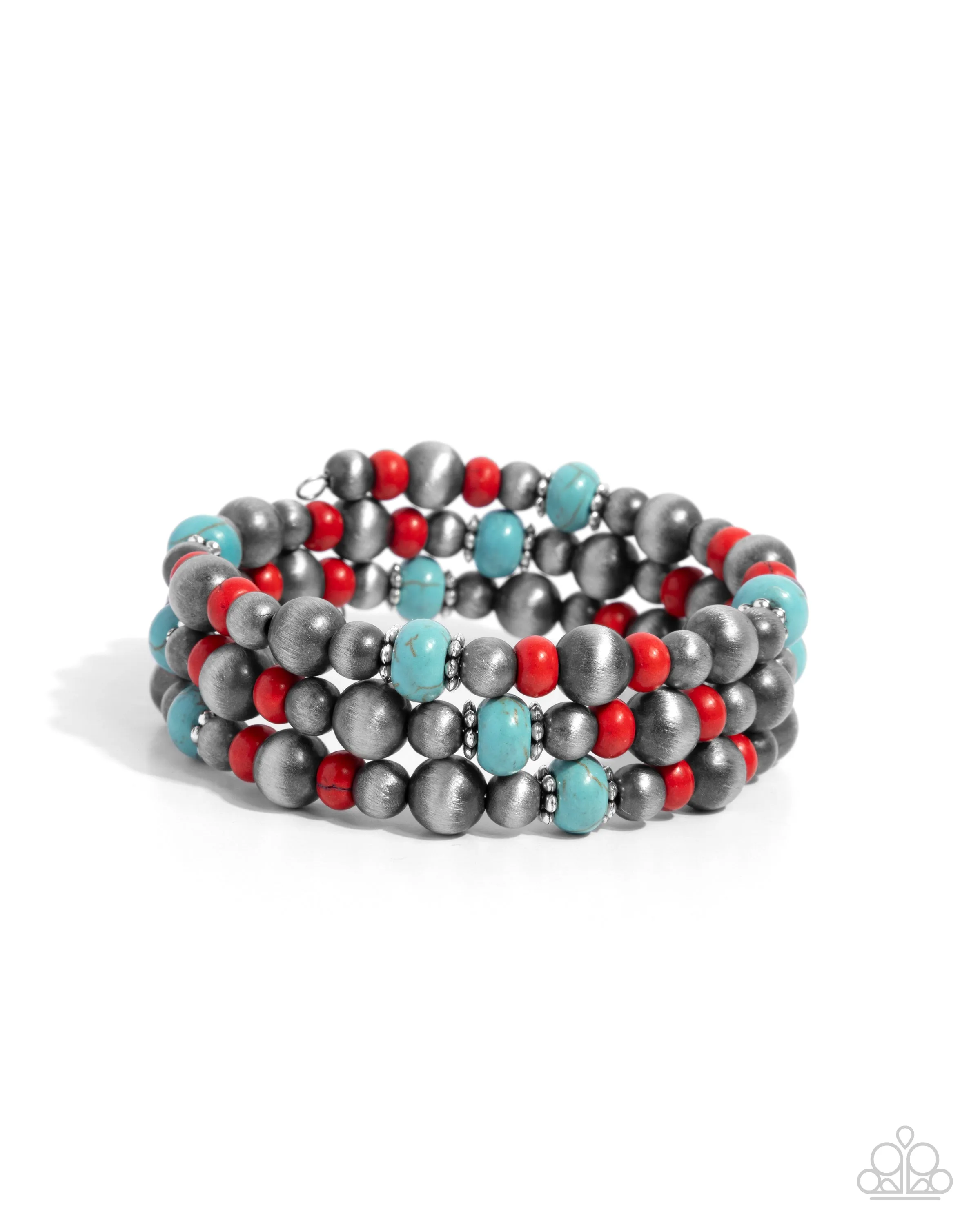 Complete Look - Southwestern Story Necklace & Southwestern Surprise Bracelet - Multi Navajo Pearl Set