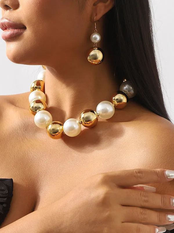 Contrast Color Geometric Drop Earrings   Necklaces Accessories