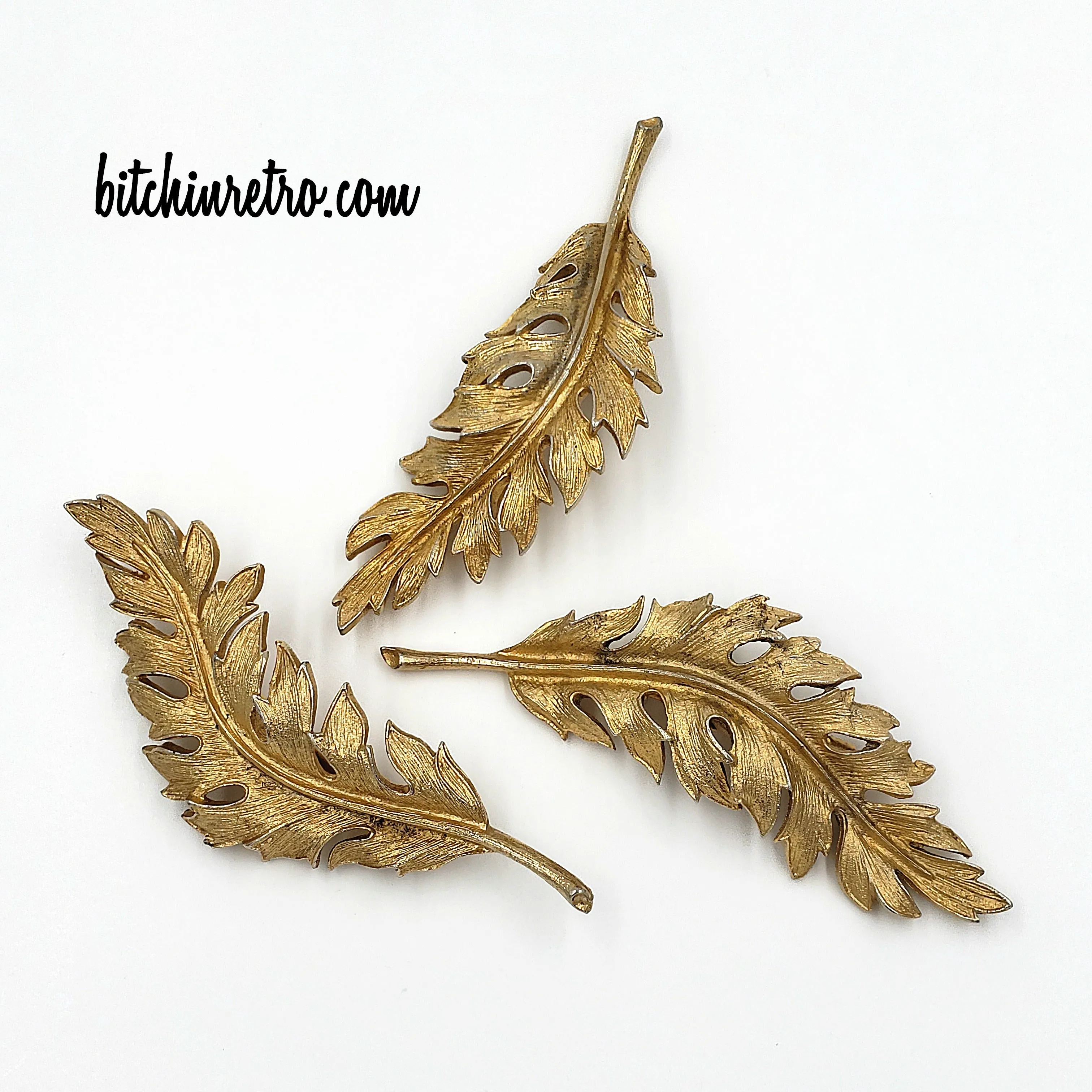 Coro 1961 Autumn Leaf Brooch Collection - Set of Three