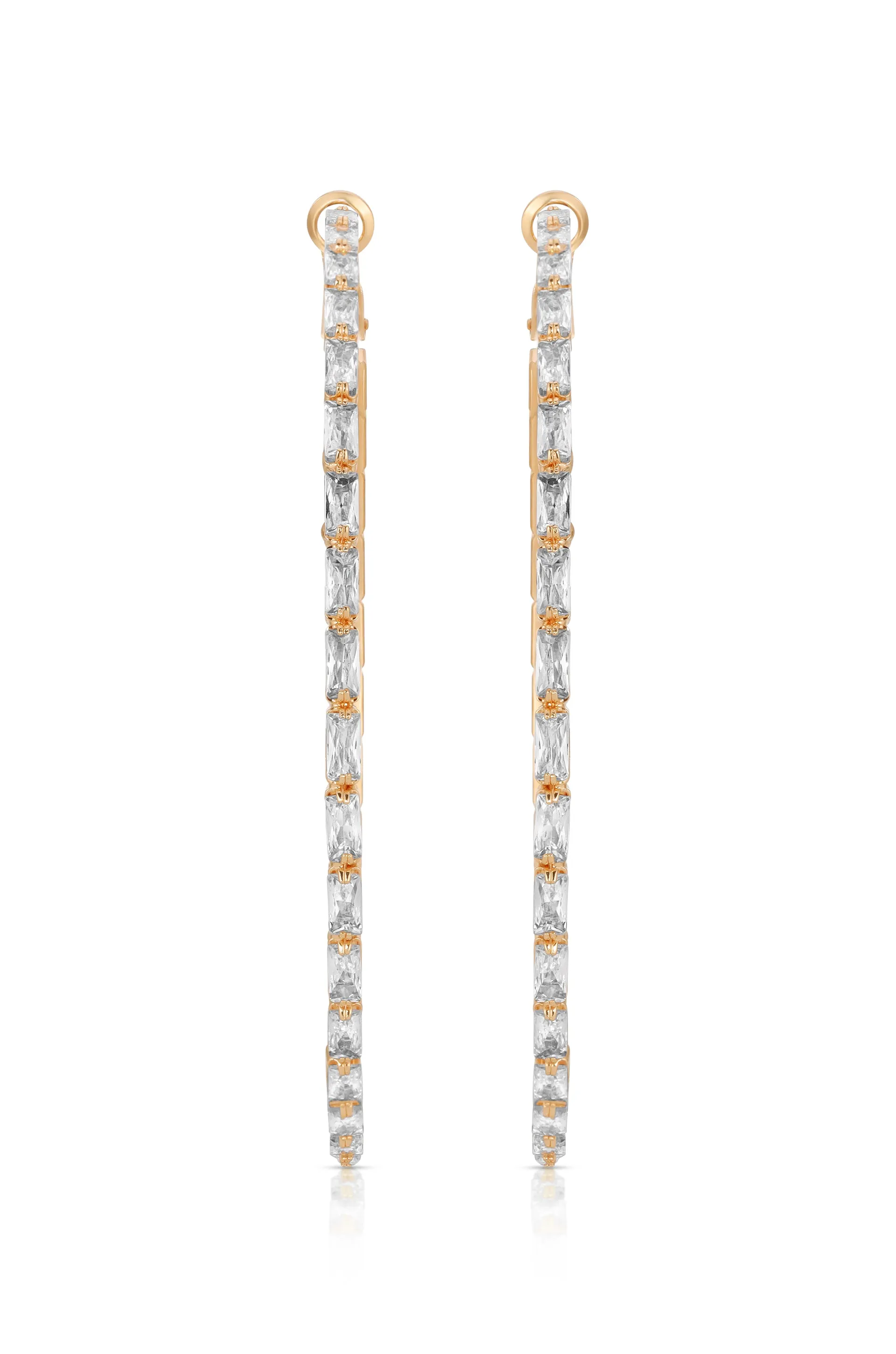 Crystal All Around Hoop Earrings